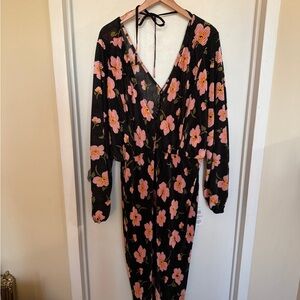 ASOS Floral Velvet Maxi